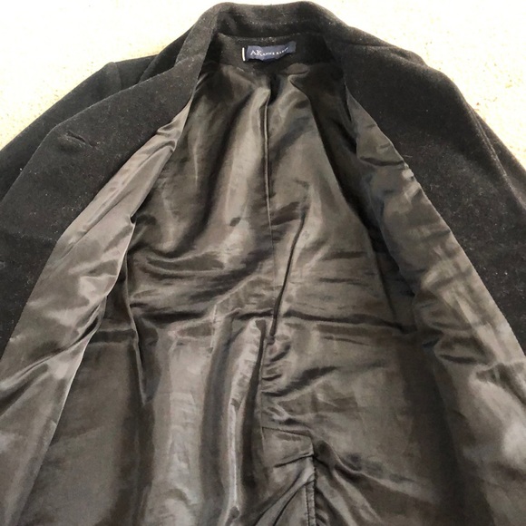 Anne Klein Jackets & Coats Ak Anne Klein Black Wool Long Coat